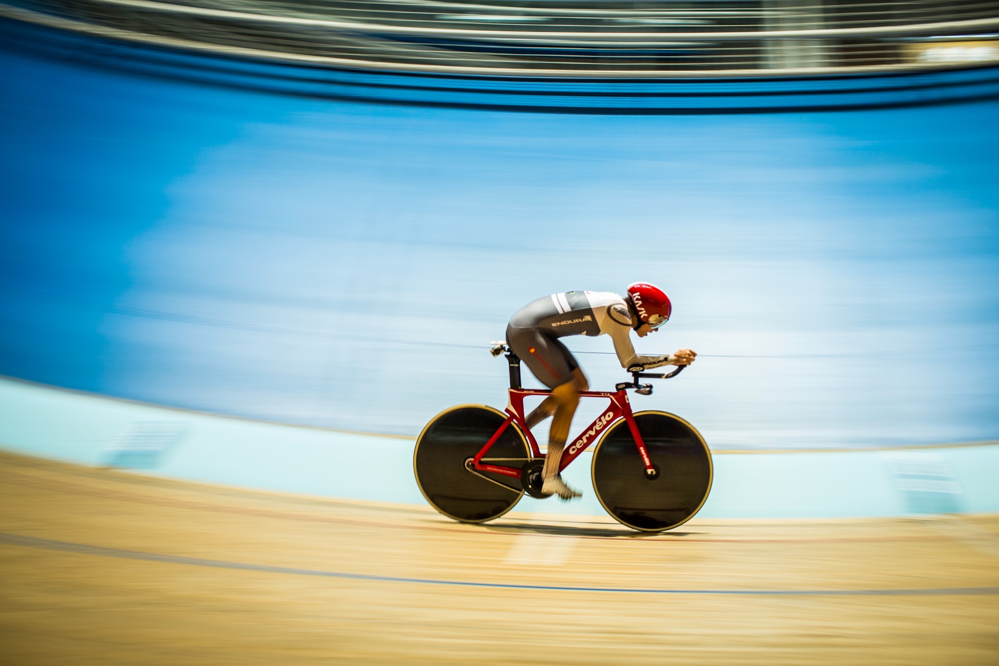Bridie on the track during her Hour Record